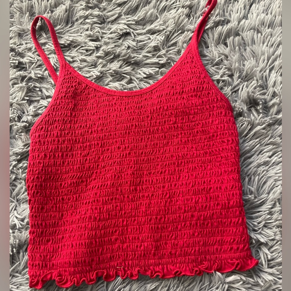 Red tank top from Hollister